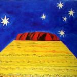 Австралийска нощ - пътека ( или легло) с аборигенски мотиви към сърцето на Австралия с известната Ейрс скала.